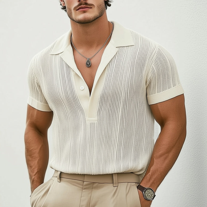 Oxford Breeze Knit V-Neck