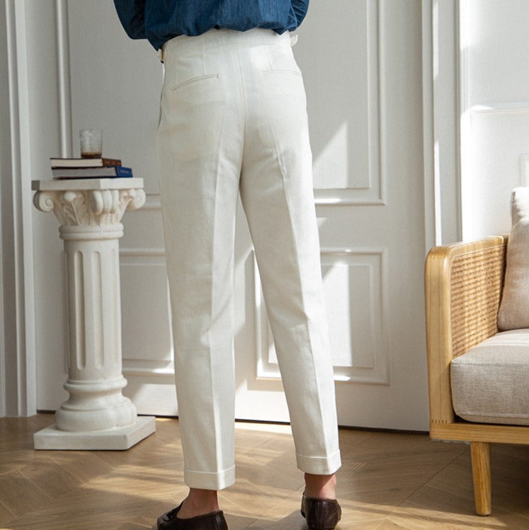Cotton Twill Antibes Straight Fit Trousers