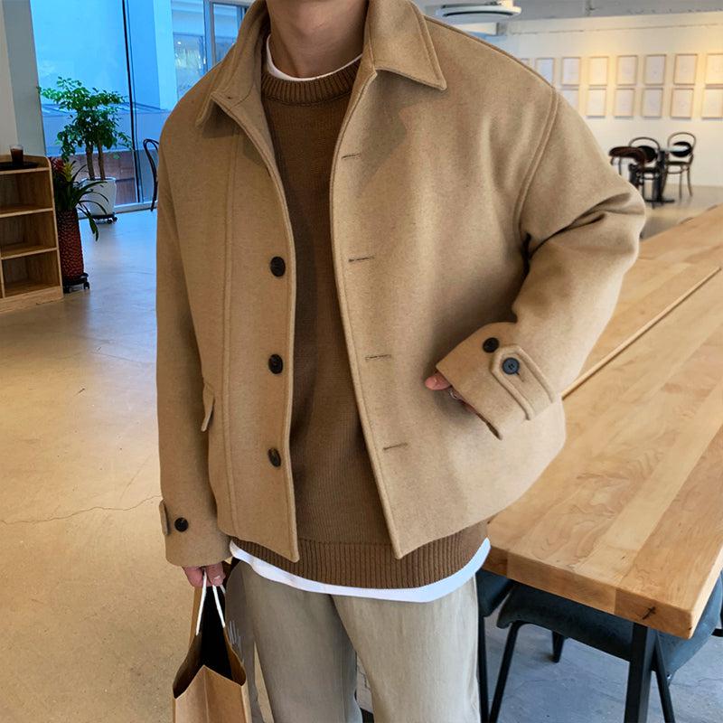 Khaki Woolen Coat Jacket