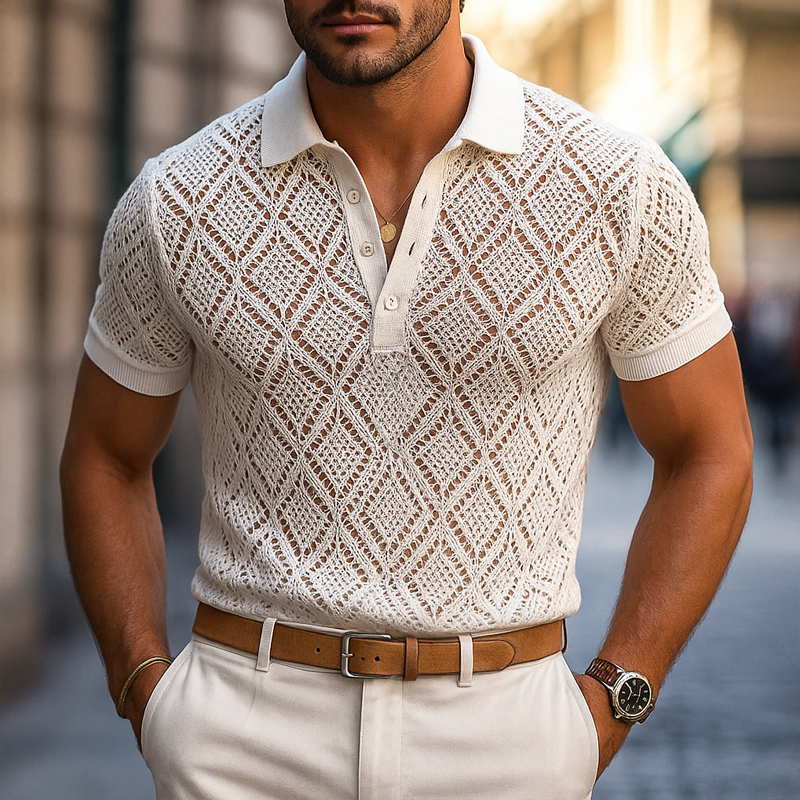 Clubroom Plaid Knit Polo