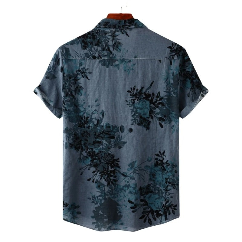 Portofino Linen Print Shirt