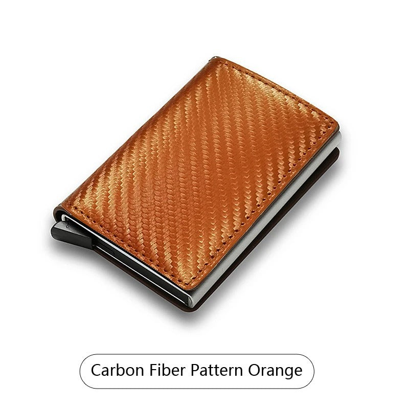 Fayymont Carbon Fiber & Aluminum RFID Wallet – Slim Pop-Up Design