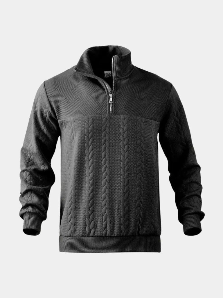 Essential Henley Quarter Zip Pullover - Fayymont Co