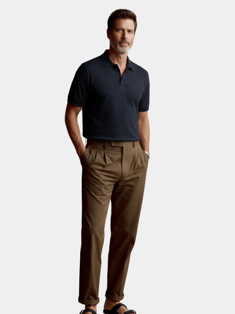 Old Money Cotton Polo Shirt - Fayymont Co