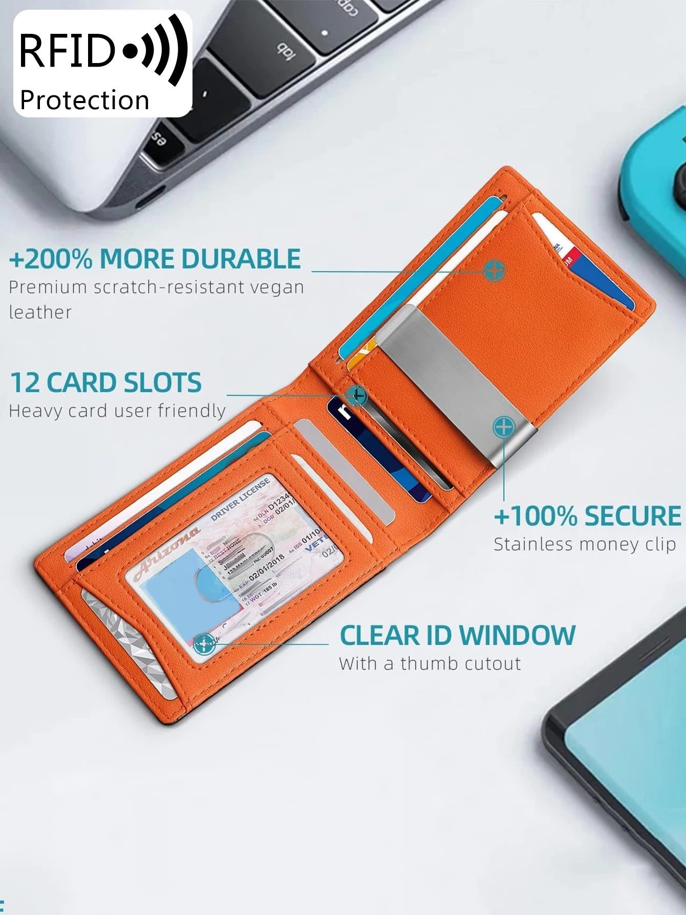 RFID Blocking Carbon Wallet