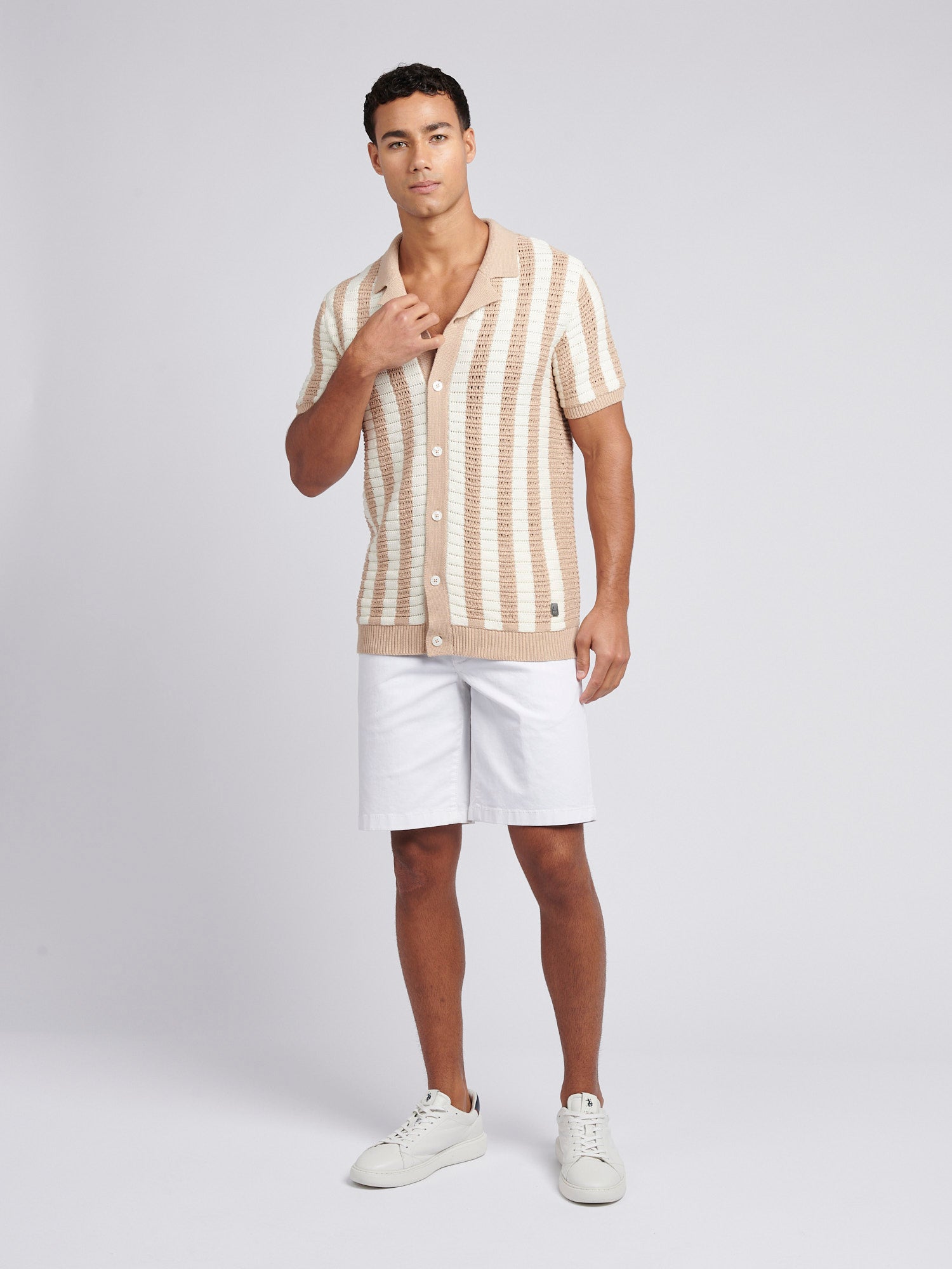 Open-Knit Polo — Doeskin