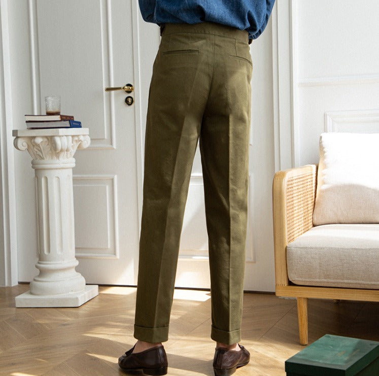 Cotton Twill Antibes Straight Fit Trousers