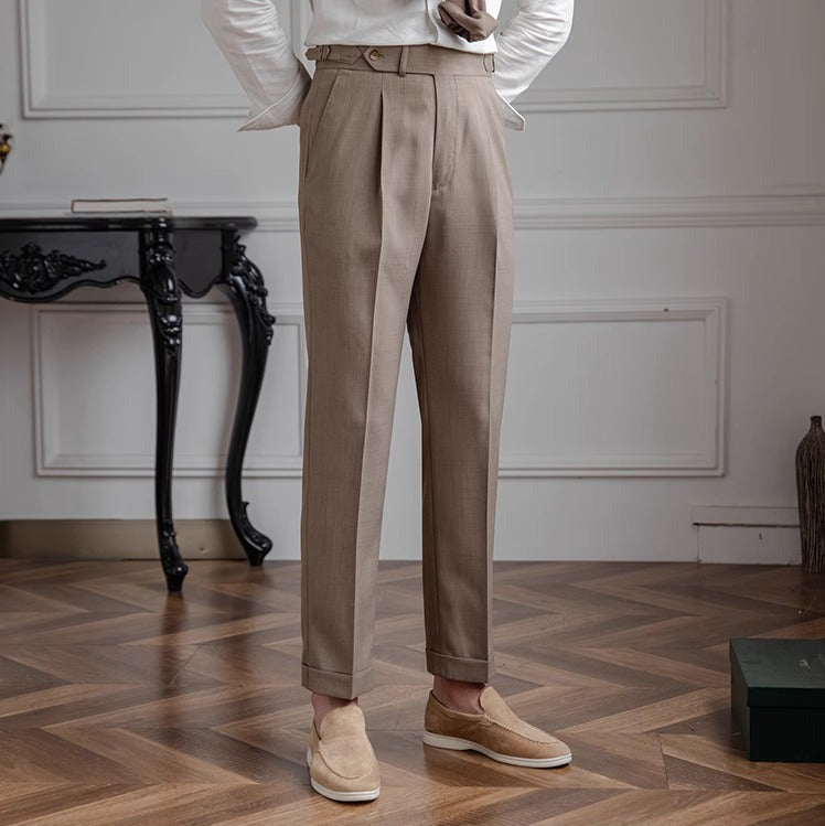 Antibes Straight Fit Single Pleated Trousers