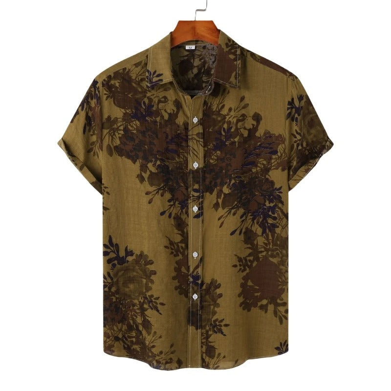 Portofino Linen Print Shirt
