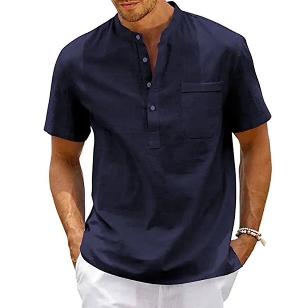 Henley Heritage Cotton-Linen Shirt