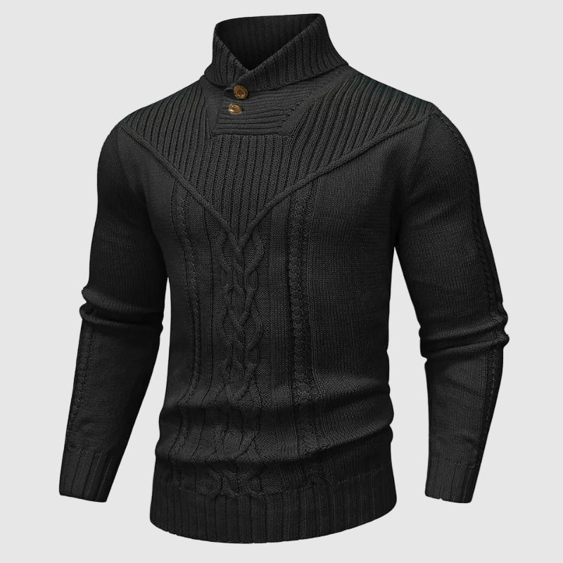 Veneti Tailored Stand-Collar Pullover - Fayymont Co