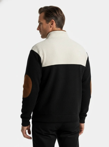 High Collar Corduroy Retro Pullover