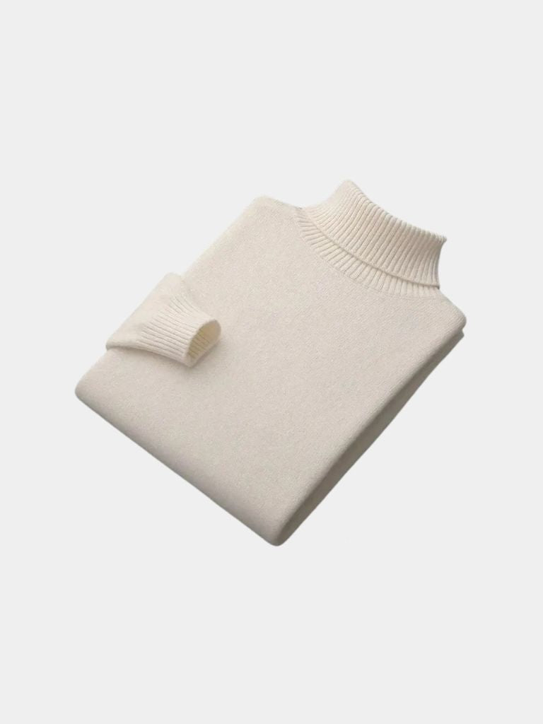 100% Merino Wool Turtleneck Sweater - Fayymont Co