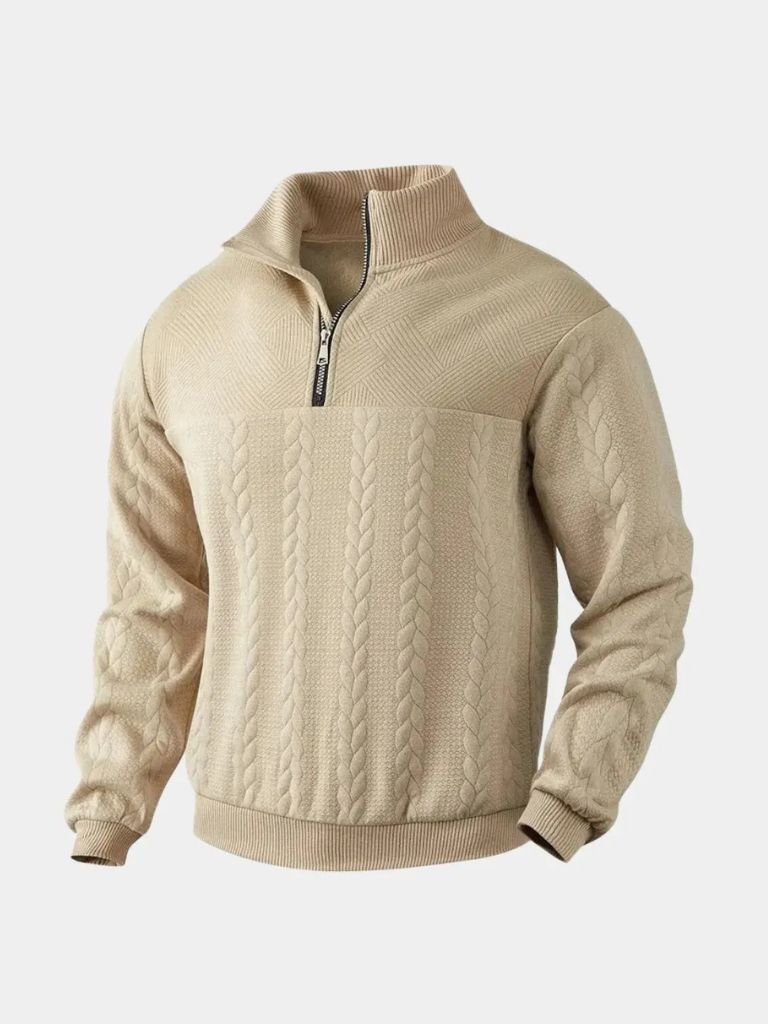 Essential Henley Quarter Zip Pullover - Fayymont Co