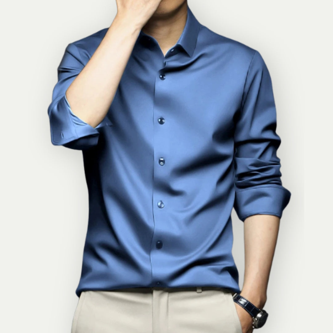 Wrinkle-Resistant Poplin Shirt — Long Sleeve