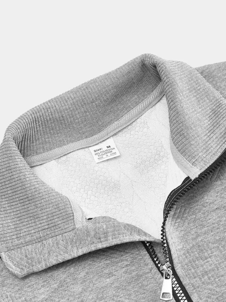 Essential Henley Quarter Zip Pullover - Fayymont Co