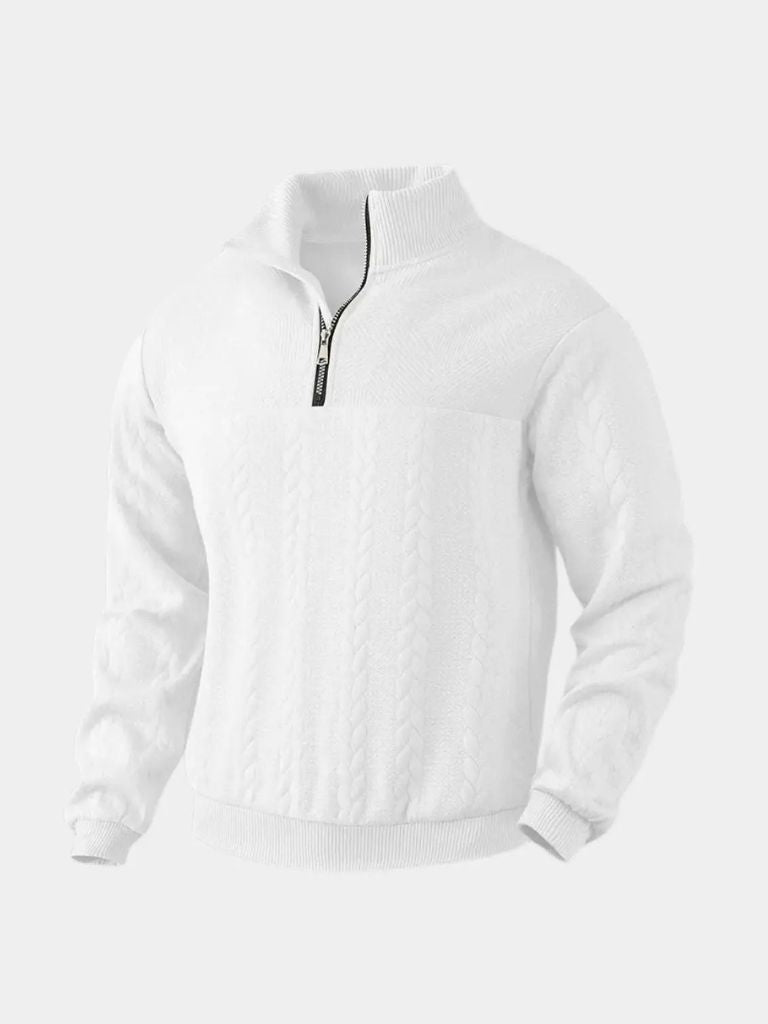 Essential Henley Quarter Zip Pullover - Fayymont Co