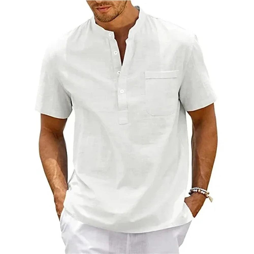 Henley Heritage Cotton-Linen Shirt