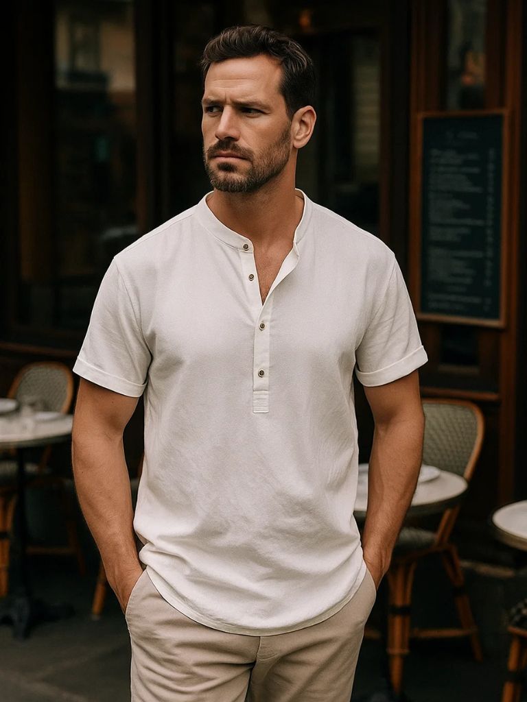 Essential Short Sleeve Linen Shirt - Fayymont Co
