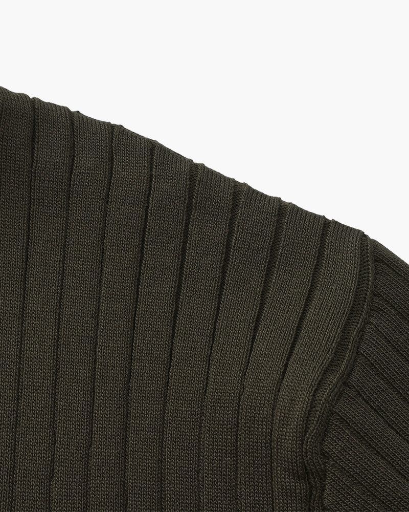 Ribbed Knit Polo – Fine Merino