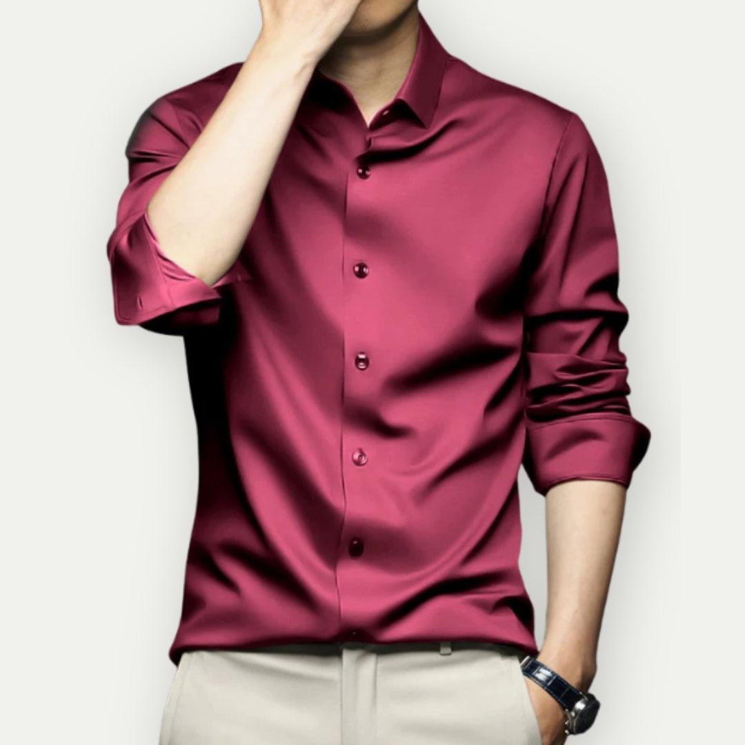 Wrinkle-Resistant Poplin Shirt — Long Sleeve