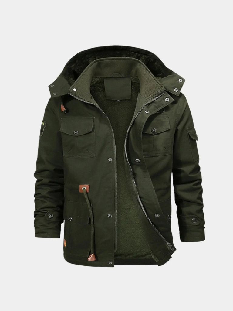 Fleece Hooded Bomber Jacket