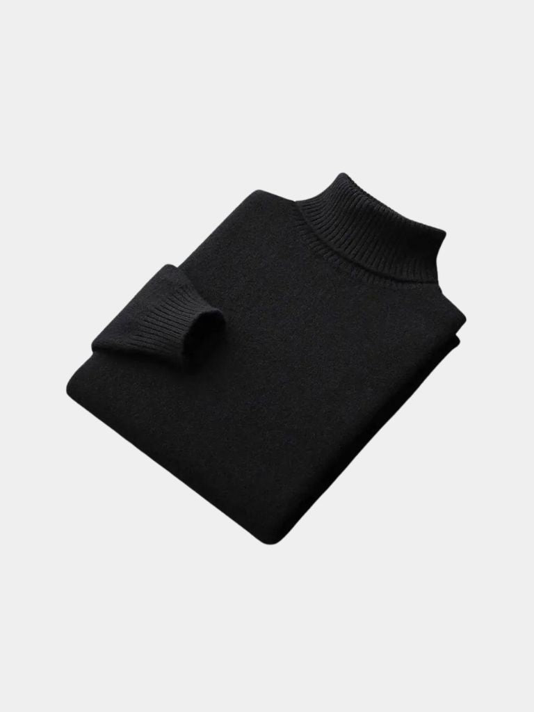100% Merino Wool Turtleneck Sweater - Fayymont Co