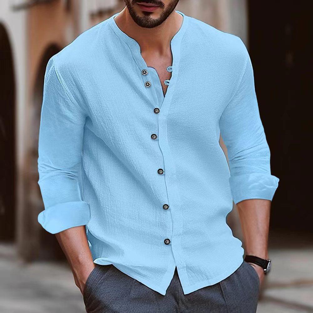 Capri Linen Resort Shirt – Open Collar