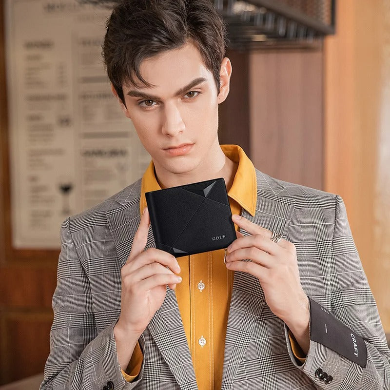 Men’s Leather Golf Wallet – Slim & Stylish