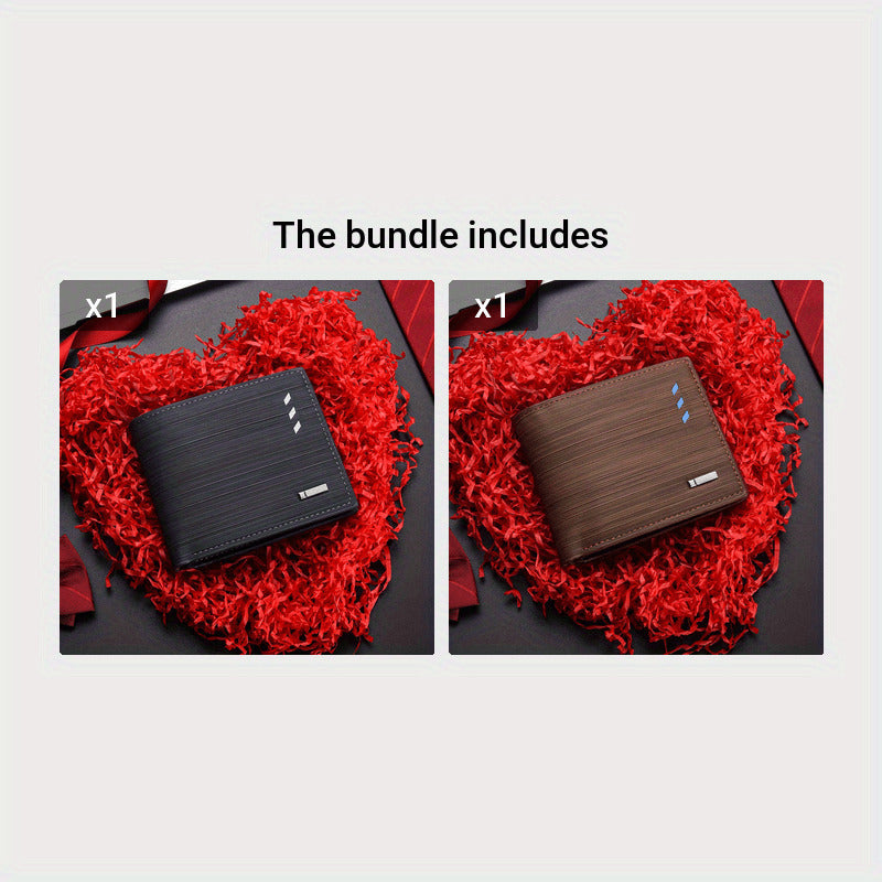 Compact Black PU Leather Men’s Wallet