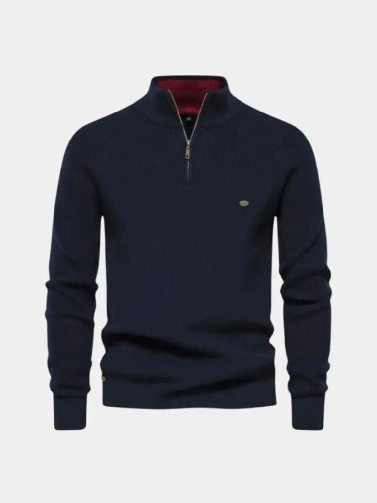 Elegant Quarter Zip Sweater - Fayymont Co