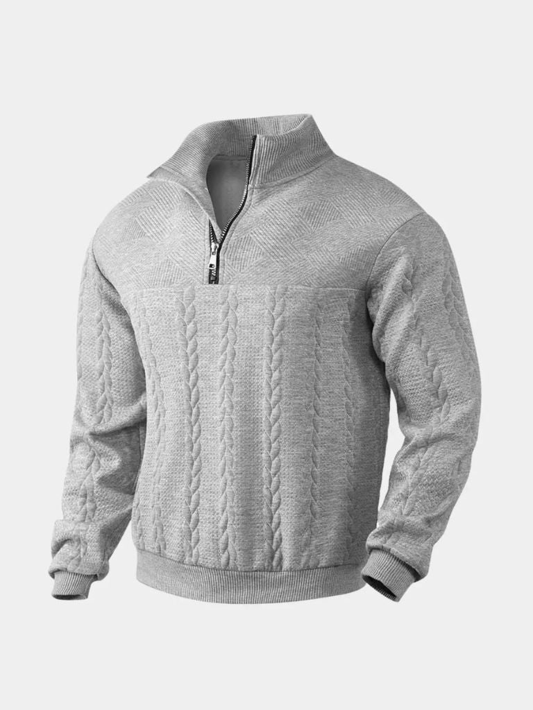 Essential Henley Quarter Zip Pullover - Fayymont Co