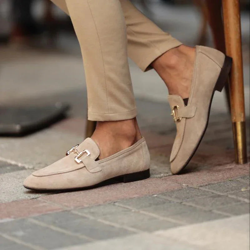 Men's Loafers Suede with Horsebit Detail