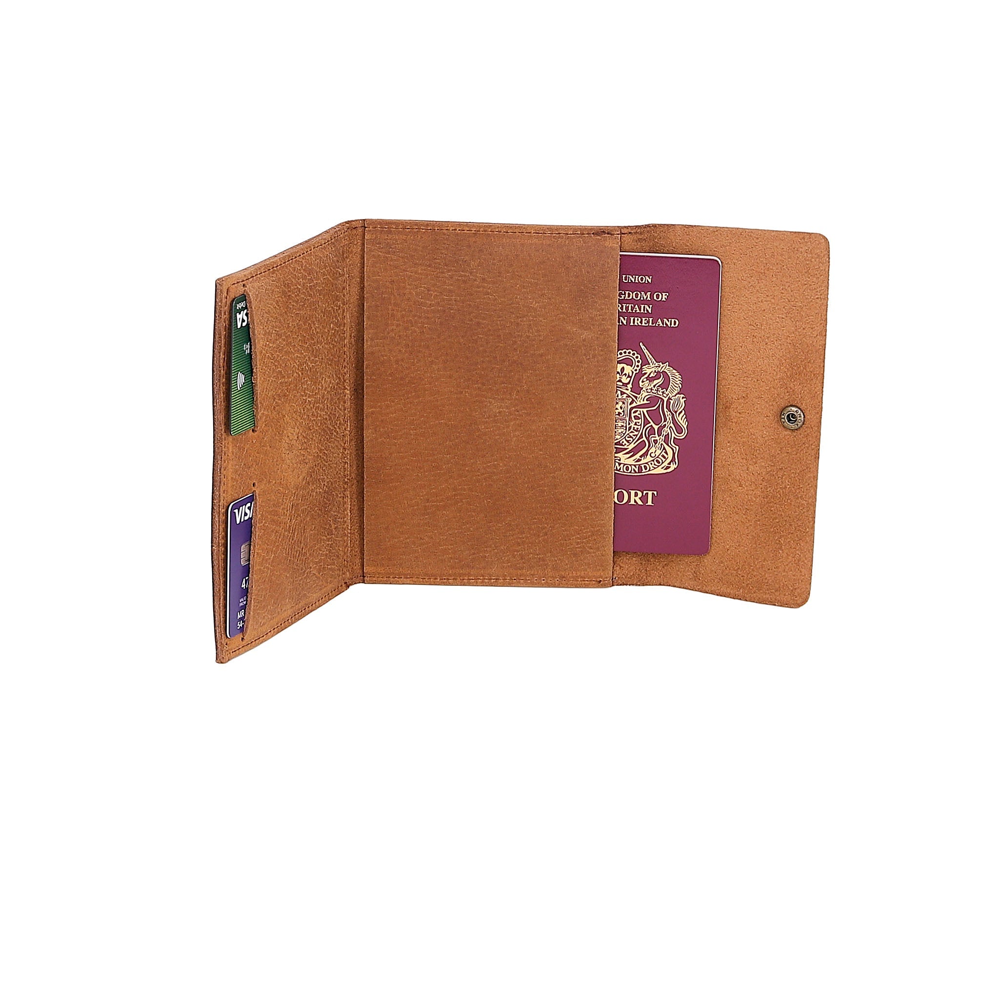 Siena Tan Leather Passport Holder