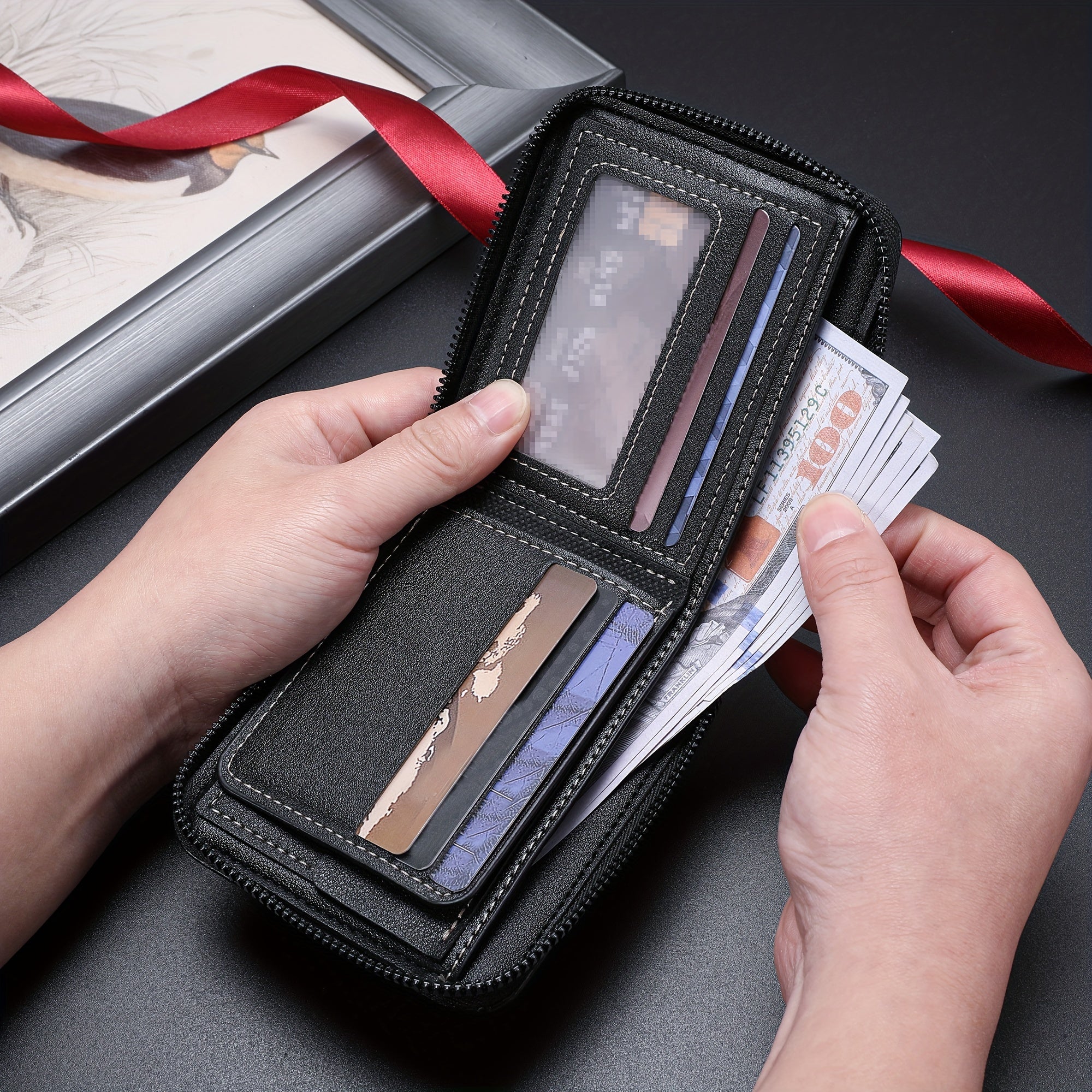Carbon Fiber PU Leather Wallet – Sleek. Secure. Everyday-Ready