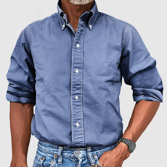Men's Long-Sleeved Shirt Cotton