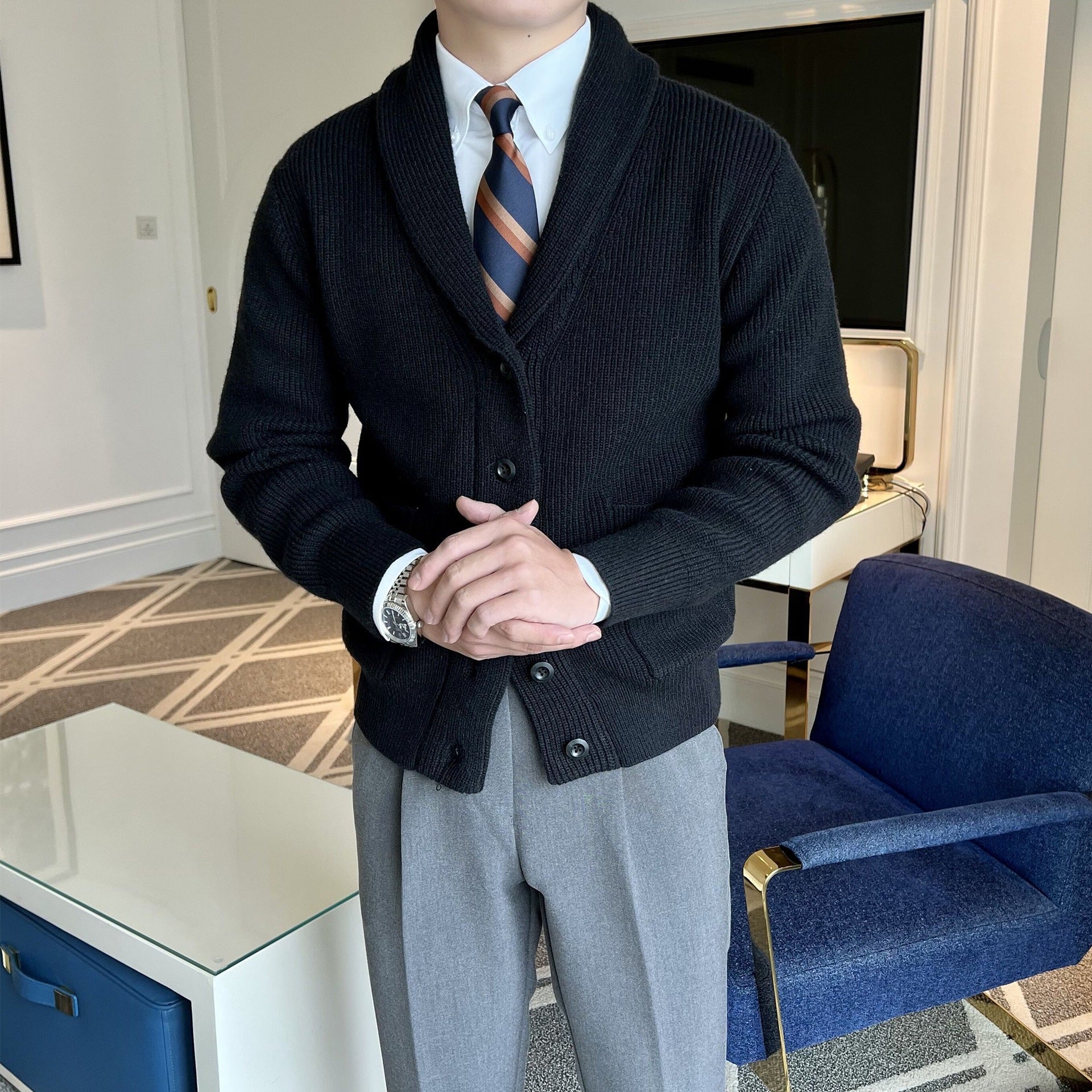 Alexander | Men's Button-Front Knit Jacket