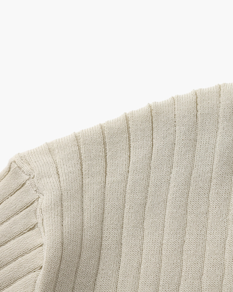 Ribbed Knit Polo – Fine Merino