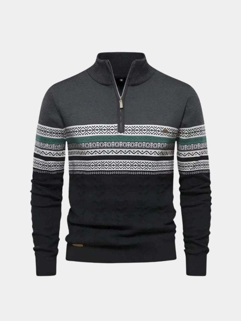 Half Zip Knit Pullover Sweater - Fayymont Co