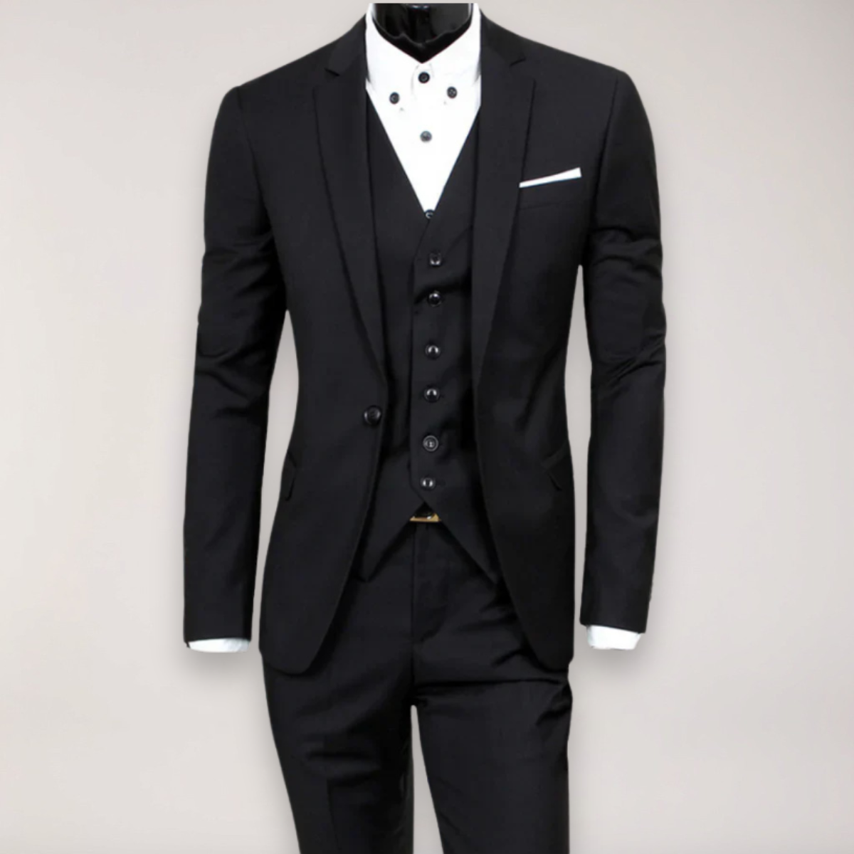 Men’s 3-Piece Slim Fit Suit – Tailored Blazer, Waistcoat and Trousers for Formal Occasions