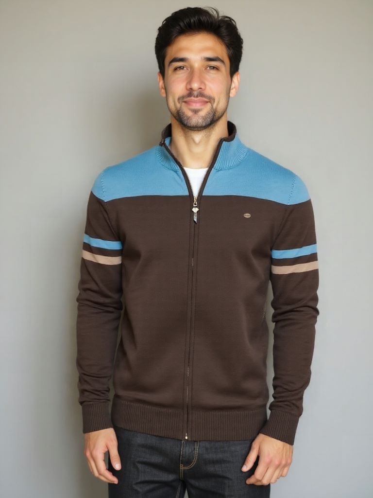 Cardigan Sweater Zipper Standing Collar Knitwear - Fayymont Co