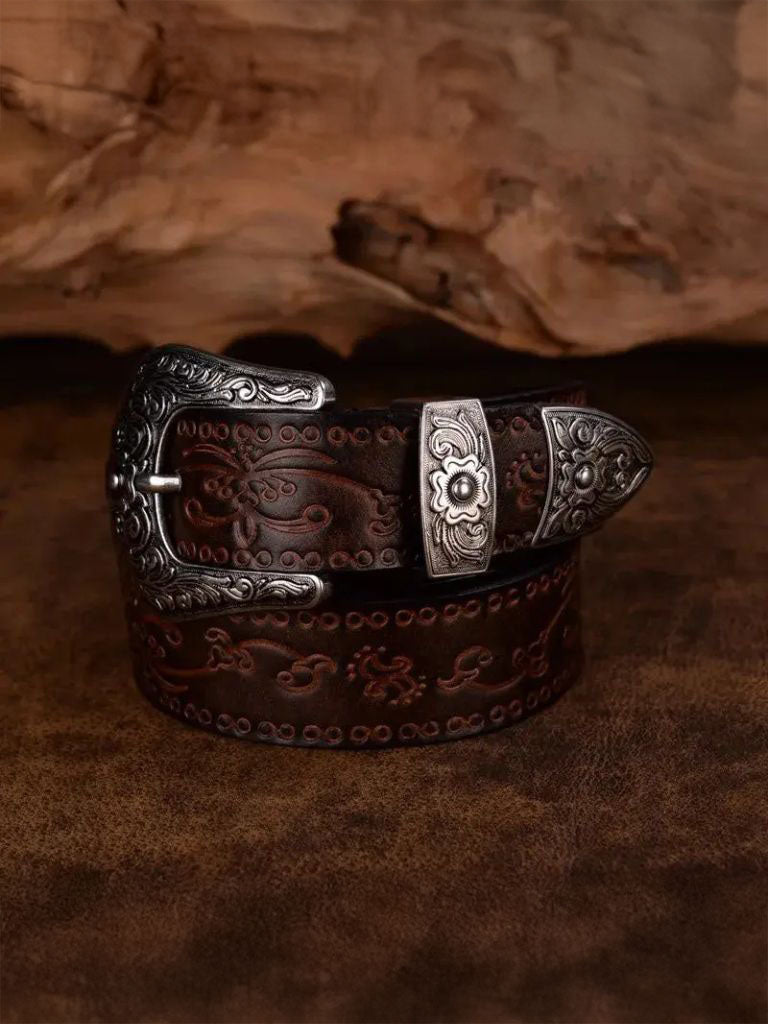 Elegant Western Leather Belt - Fayymont Co