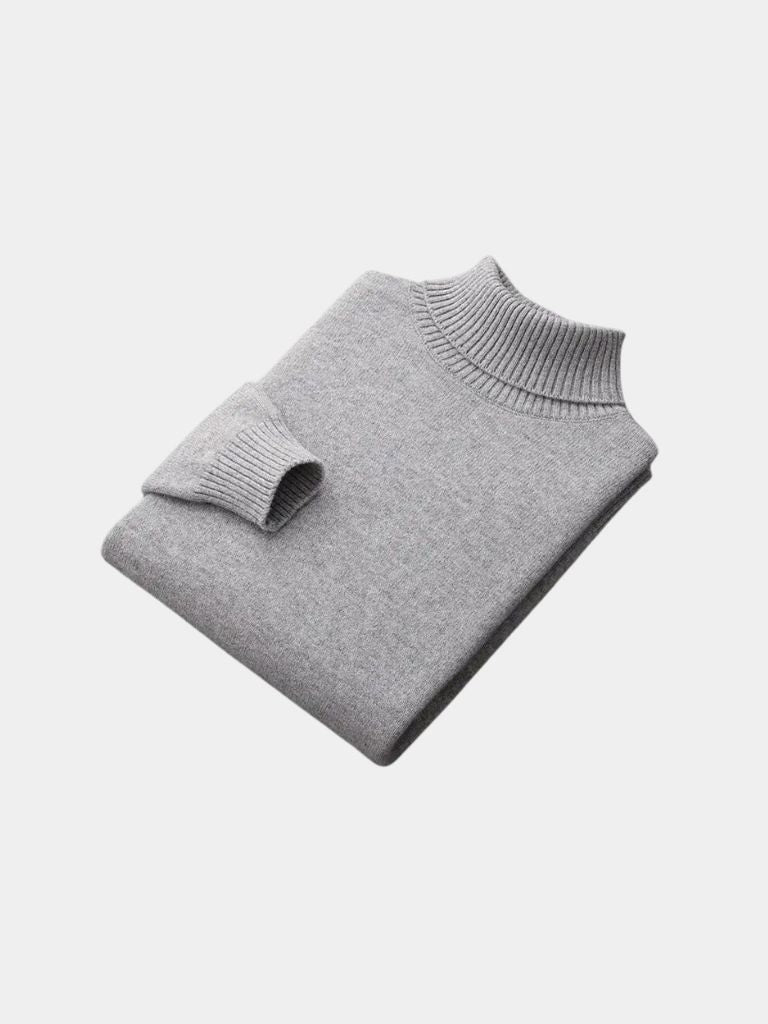 100% Merino Wool Turtleneck Sweater - Fayymont Co