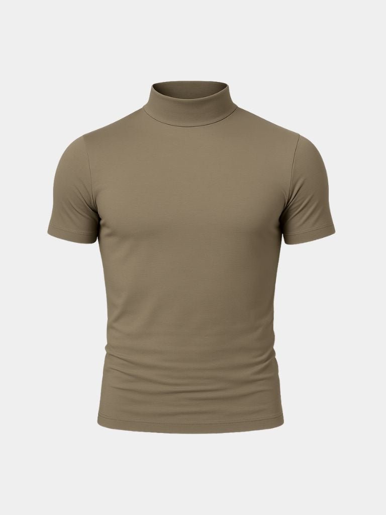 Solid Casual Turtle Neck T-Shirt - Fayymont Co